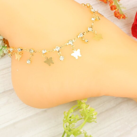 "Handmade Anklet – Elegant & Delicate Jewelry for Women | UNVRC1289 - Picture 6 of 10